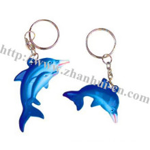 Пластиковая элегантная брелка для ключей с дельфинами